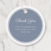 Modern Dusty Blue Boy First Communion Geschenkanhänger (Rückseite)