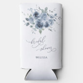 Modern Dusty Blue Bridal Shower Custom Selters Dosenkühler (Vorderseite)