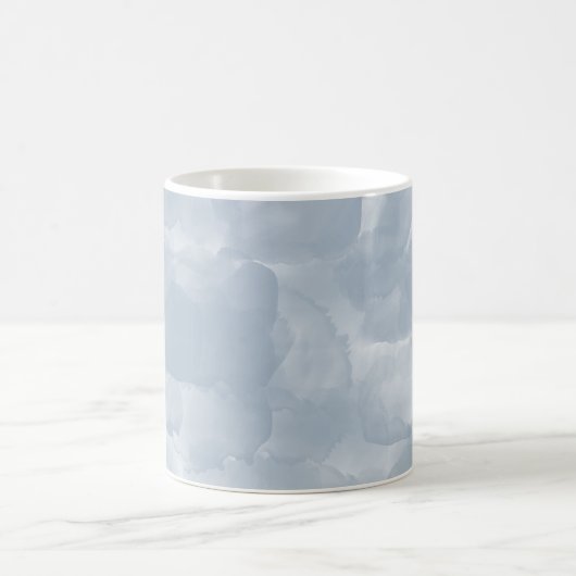 Modern Dusty Blue Brush Strokes Kaffeetasse (Mittel)