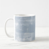 Modern Dusty Blue Brush Strokes Kaffeetasse (Links)