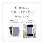 Modern Dusty Blue Cross Boy Erste Heilige Kommune Einladung