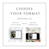 Modern Dusty Blue Cross Boy Foto Erste Kommune Einladung