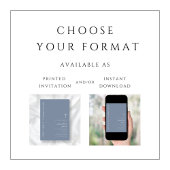 Modern Dusty Blue Cross Erste Heilige Kommune Einladung