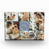 Modern Dusty Blue Family Foto Collage Keepake (Vorderseite)