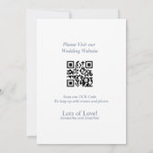 Modern Dusty Blue Floral Save the Date Card Einladung (Rückseite)