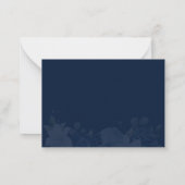 Modern Dusty Blue Floral Save the Date Mitteilungskarte (Rückseite)