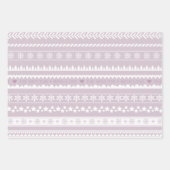 Modern Dusty Blue Green Pink Holiday Muster Name Geschenkpapier Set (Vorderseite 3)