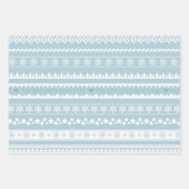 Modern Dusty Blue Green Pink Holiday Muster Name Geschenkpapier Set (Vorderseite 2)