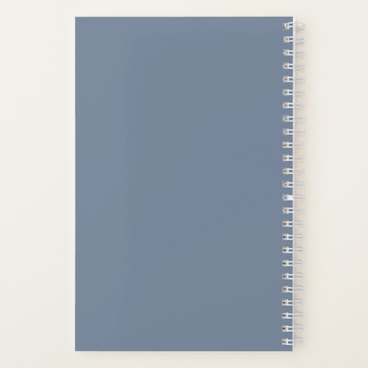 Modern Dusty Blue Monogram Travel Notizblock (Rückseite)