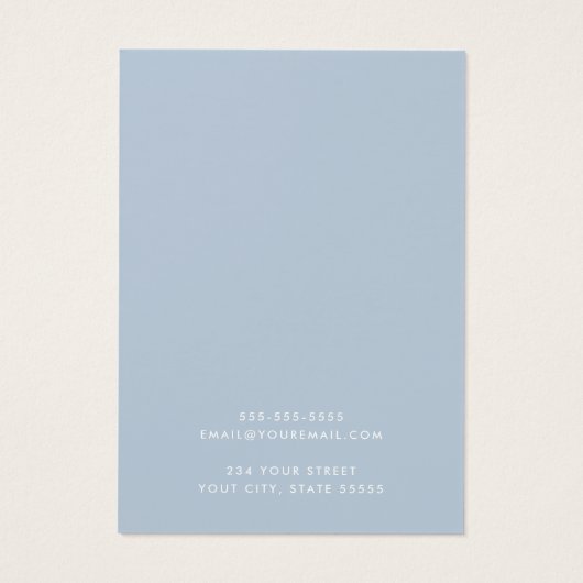 Modern dusty Blue Ohrring (Rückseite)