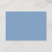 Modern Dusty Blue QR Code Wedding Online RSVP Card Begleitkarte (Rückseite)