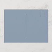 Modern Dusty Blue Rose Gold Star Frohe Weihnachten Postkarte (Rückseite)