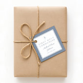 Modern Dusty Blue Thank You Boy First Communion Geschenkanhänger