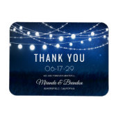 Modern Dusty Blue Wedding Danke Magnet (Horizontal)