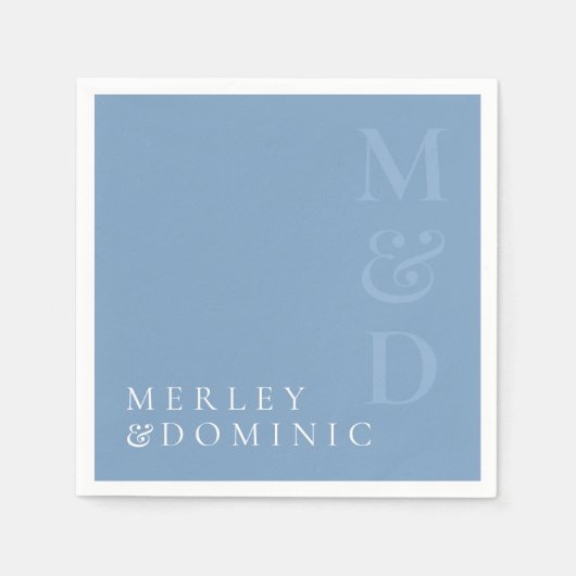 Modern Dusty Blue Wedding Dinner Party Serviette (Vorderseite)