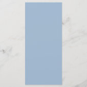 Modern Dusty Blue Wedding Menükarte (Rückseite)