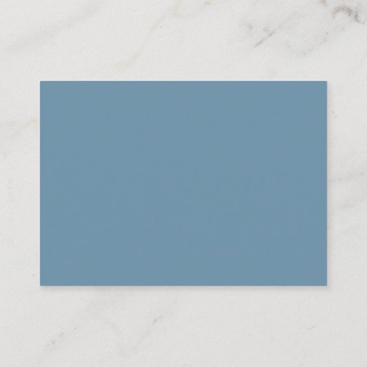 Modern Dusty Blue Wedding QR Code Enclosure Card Begleitkarte (Rückseite)