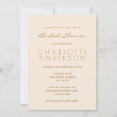 Modern Dusty Mauve Minimalistisches Brautparty Einladung (Vorderseite)