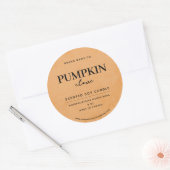 Modern Dusty Orange Rustic Runder Aufkleber (Umschlag)