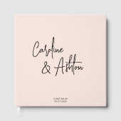 Modern | dusty pink | bold names  guest book gästebuch (Vorderseite)