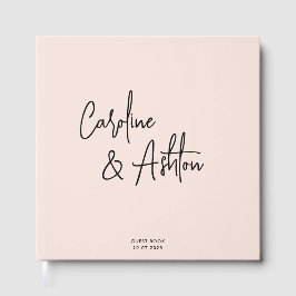 Modern | dusty pink | bold names guest book gästebuch