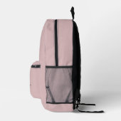 Modern Dusty Pink Custom Monogram Name Bedruckter Rucksack (Rechts)