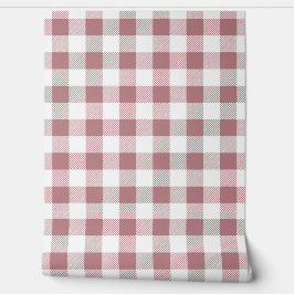 Modern Dusty Pink Gingham Karos Tapete