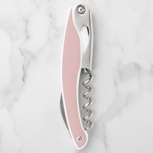 Modern Dusty Pink Minimalist Wedding Kellnermesser (Rückseite)