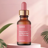 Modern Dusty Rose Cosmetics Dropper Bottle Label Adressaufkleber