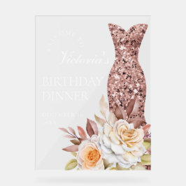 Modern Dusty Rose Fabulous 40th Birthday Women Acrylschild