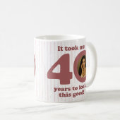 Modern Dusty Rose Fabulous 40th Birthday Women Kaffeetasse (VorderseiteRechts)