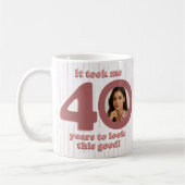 Modern Dusty Rose Fabulous 40th Birthday Women Kaffeetasse (Links)