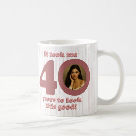 Modern Dusty Rose Fabulous 40th Birthday Women Kaffeetasse