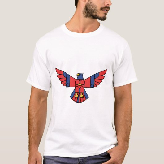 Modern Eagle – Geometric Flight in Bold Primary Co T-Shirt (Vorderseite)