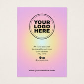 Modern Earring Display Card (Rückseite)