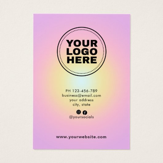 Modern Earring Display Card (Rückseite)