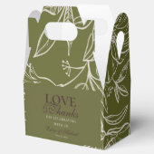 Modern Earth Tone Floral Love and Thanks Wedding Geschenkschachtel (Geöffnet)