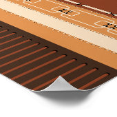 Modern Earth Tone Geometric Art Print Poster (Ecke)