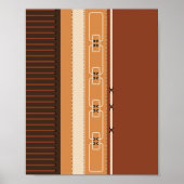 Modern Earth Tone Geometric Art Print Poster (Vorne)