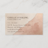 Modern Earth Tone Monogram Boho Terracotta Visitenkarte (Rückseite)