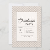 Modern Earth Tone Scandinavian Snowflake Christmas Einladung (Vorderseite)
