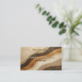 Modern Earth Tones Real Estate Agent Business Card Visitenkarte (Stehend Vorderseite)