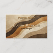 Modern Earth Tones Real Estate Agent Business Card Visitenkarte (Vorderseite)