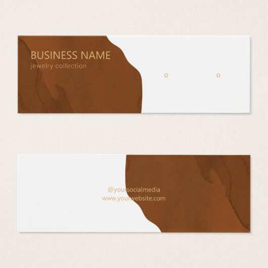 Modern Earthy Boho Earring Display Card (Vorne & Hinten)