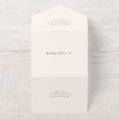 Modern Earthy Neutral Photo Wedding All-in-One-Einladung (Außenseite)