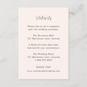 Modern Earthy Neutral Wedding Begleitkarte (Vorderseite)