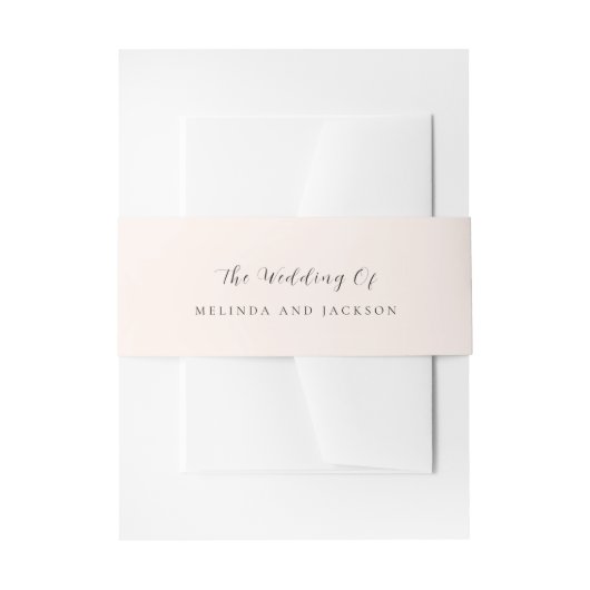 Modern Earthy Neutral Wedding Einladungsbanderole (Vorderseite Beispiel)