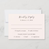 Modern Earthy Neutral Wedding RSVP Karte (Vorderseite)