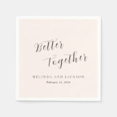 Modern Earthy Neutral Wedding Serviette (Vorderseite)