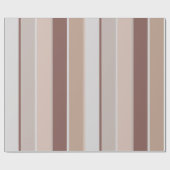 Modern Earthy Stripes Blush Mauve Taupe Geschenkpapier (Flach)